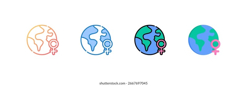 Globalization icon set multiple style collection