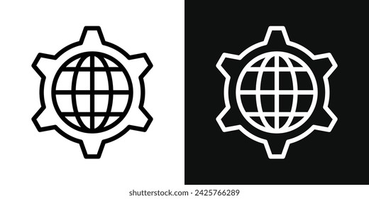 Globalization icon set. Vector illustration
