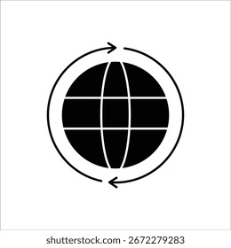 ícones de globalização. vetor sólido simples