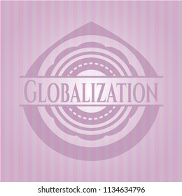 Globalization pink emblem