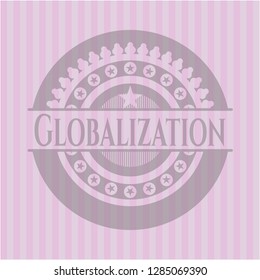 Globalization pink emblem