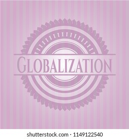 Globalization retro pink emblem