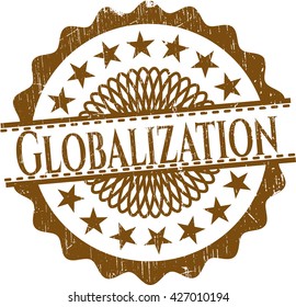 Globalization rubber grunge texture seal
