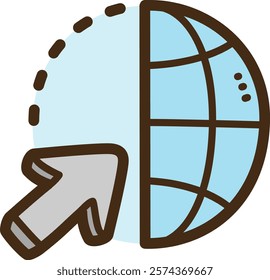 Globalization vector doodle illustration and graphic