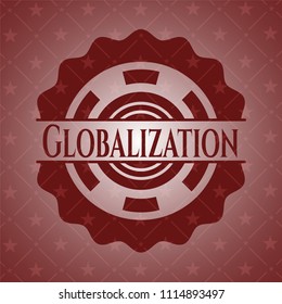  Globalization vintage red emblem