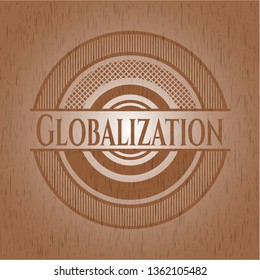 Globalization wood emblem. Retro