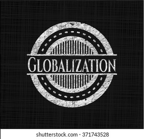 Globalization written on a chalkboard