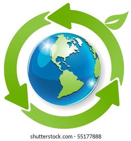 72,673 Earth globe recycle symbol Images, Stock Photos & Vectors ...