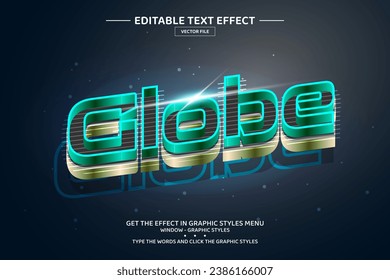 Globe 3D editable text effect template