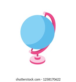 Globe 3D Vector Isometric icon
