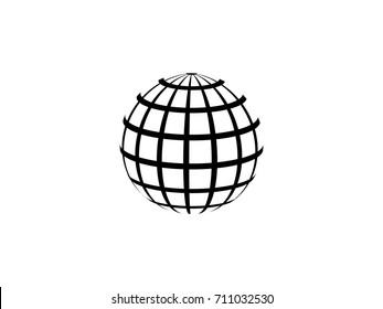 Globe Abstract dotted background. The oversized ball of black circles for use in web design, to print on the covers. Vector illustration
