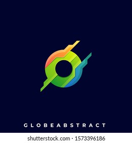 Globe Abstract Illustration Vector Template. Suitable for Creative Industry, Multimedia, entertainment, Educations, Shop, and any related business