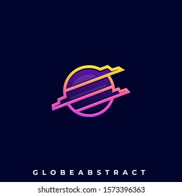 Globe Abstract Illustration Vector Template. Suitable for Creative Industry, Multimedia, entertainment, Educations, Shop, and any related business