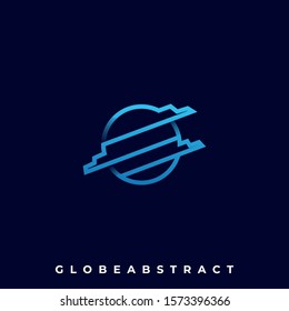 Globe Abstract Illustration Vector Template. Suitable for Creative Industry, Multimedia, entertainment, Educations, Shop, and any related business