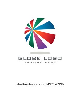 Globe abstract logo vector illustration