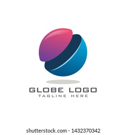 Globe abstract logo vector illustration