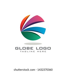 Globe abstract logo vector illustration