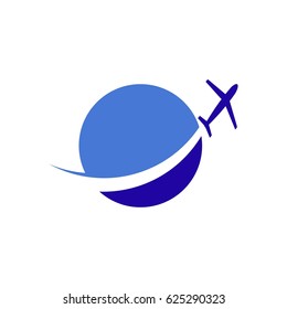 Globe Airplane Logo Template Stock Vector (Royalty Free) 625290323 ...