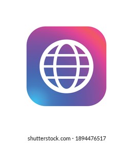 Globe - App Icon Button