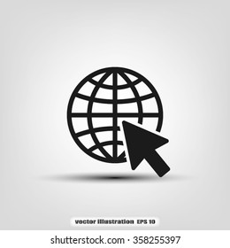 globe arrow