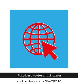 globe arrow