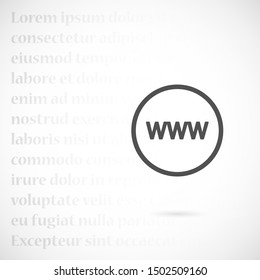 Globe and arrow "Go to web" - website icon. Globe icon and arrow that clicks on it. Black pictogram isolated on white background.
