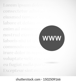 Globe and arrow "Go to web" - website icon. Globe icon and arrow that clicks on it. Black pictogram isolated on white background.
