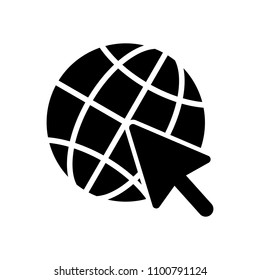 Globe and arrow icon