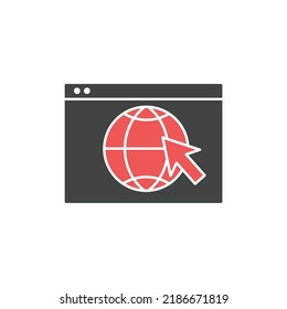 globe with arrow icons  symbol vector elements for infographic web