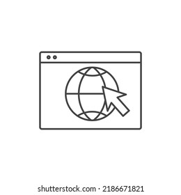 globe with arrow icons  symbol vector elements for infographic web