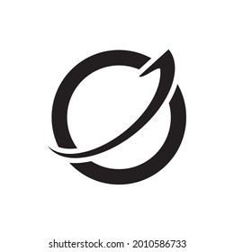 Globe with arrow logo icon vector