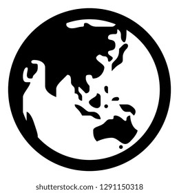 Globe Asia Vector Icon