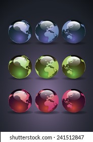 globe ball  map set
