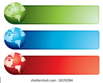 Globe banners