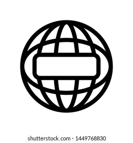 Globe best icon , template logo vector isolated emblem illustration, world simple design business , outline solid background white
