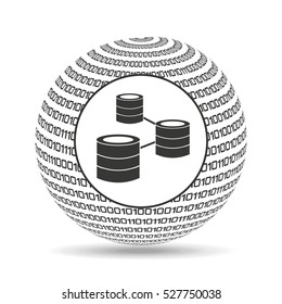 globe binary concept data network vector illustration eps 10