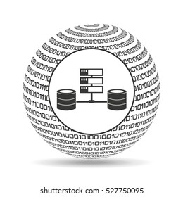 globe binary concept data system vector illustration eps 10