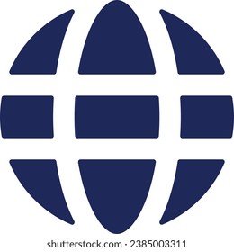 Globe black glyph ui icon. Connection to network. Worldwide communication. User interface design. Silhouette symbol on white space. Solid pictogram for web, mobile. Isolated vector illustration