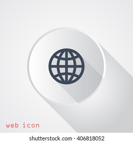 Globe  - black vector icon