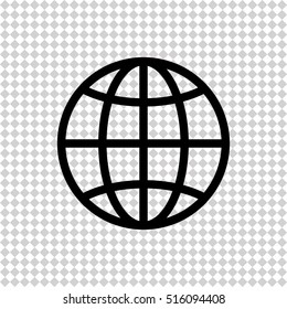 Globe -  black vector icon