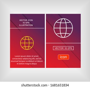 el estilo lineal de línea de icono del vector negro del globo en el fondo. Icono de mejor ilustración de 10 pasos