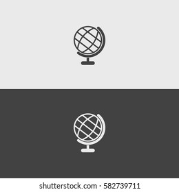 Globe  black and white icons.illustration isolated vector sign symbol 
