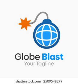 Modelo de design de logotipo Globe Blast. Bom para negócios, agência, comunidade e organização