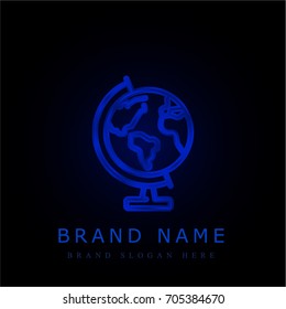 Globe blue chromium metallic logo