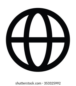 
Globe Bold Line Icon
