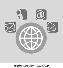 globe bubble speech social media vector illustration eps 10