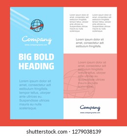 Globe  Business Company Poster Template. with place for text and images. vector background
