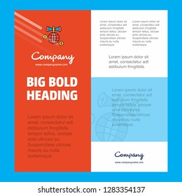 Globe  Business Company Poster Template. with place for text and images. vector background