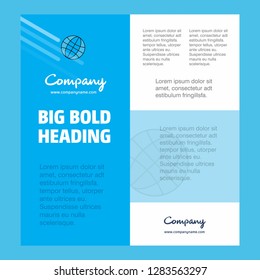 Globe Business Company Poster Template. with place for text and images. vector background