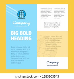 Globe Business Company Poster Template. with place for text and images. vector background